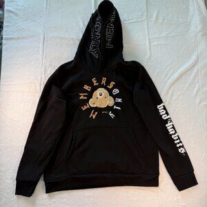 Members Only Hoodie Mens LUpside Down Teddy Face Born To Be Graphic Pullover